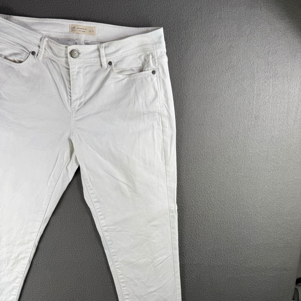 J Jill Jeans Women 8 Authentic Fit Slim Ankle White Street Casual Work Travel - Picture 12 of 12